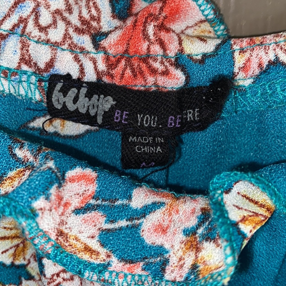 Bebop Blue Floral Romper - Picture 7 of 8